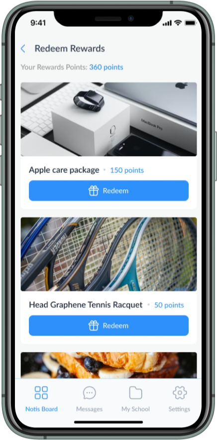 Notis — reward points